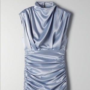 Ten by Babylon Grey Lavender Satin Dress